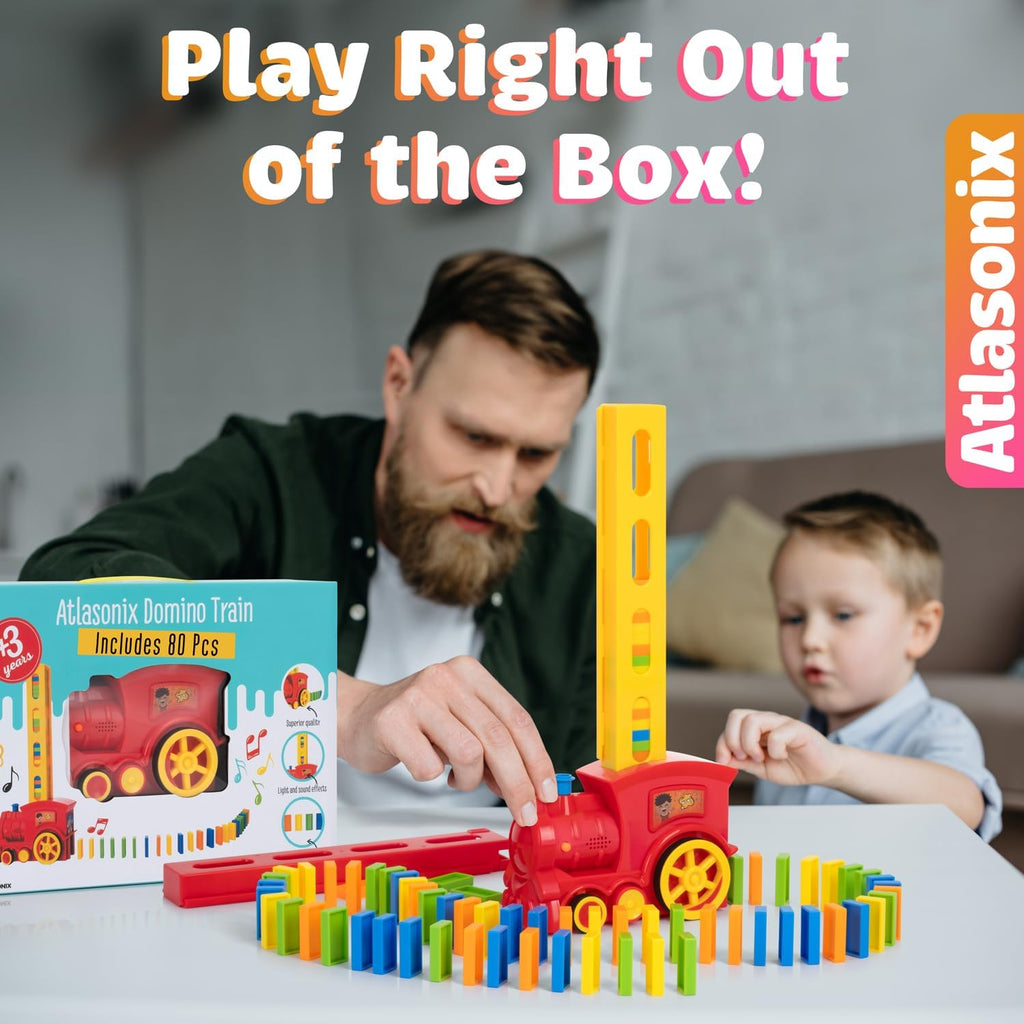 Automatic Domino Train STEM Toy