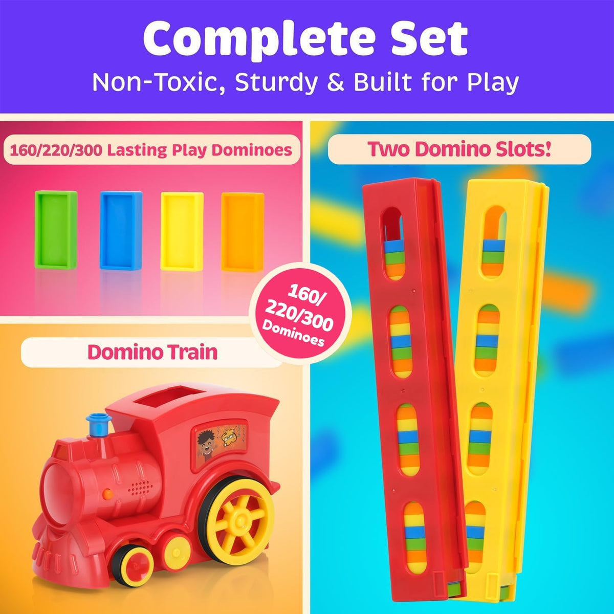 Automatic Domino Train STEM Toy