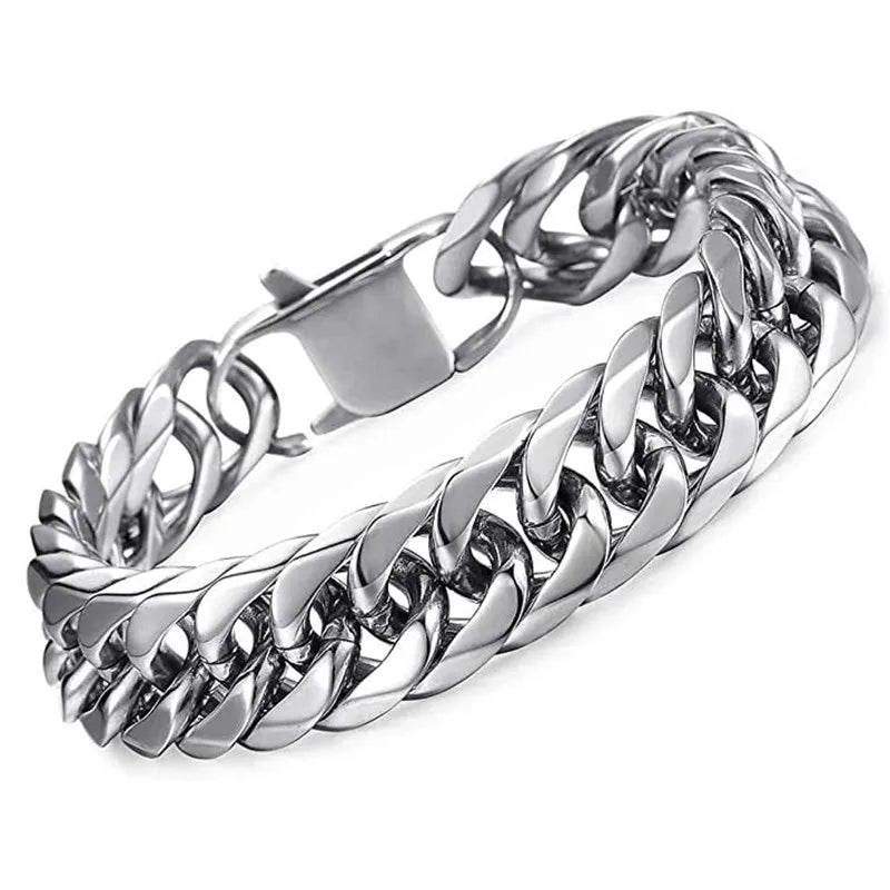 316L Stainless Steel LA Cuban Link Chain Bracelet