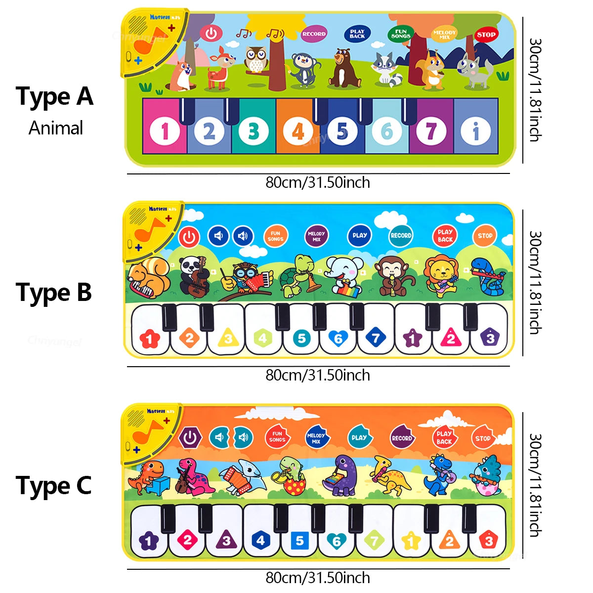 Kids Piano Floor Mat — Musical Dance & Keyboard Mat