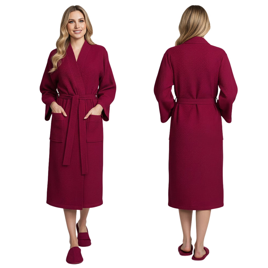 Cotton Waffle-Weave Spa Robe