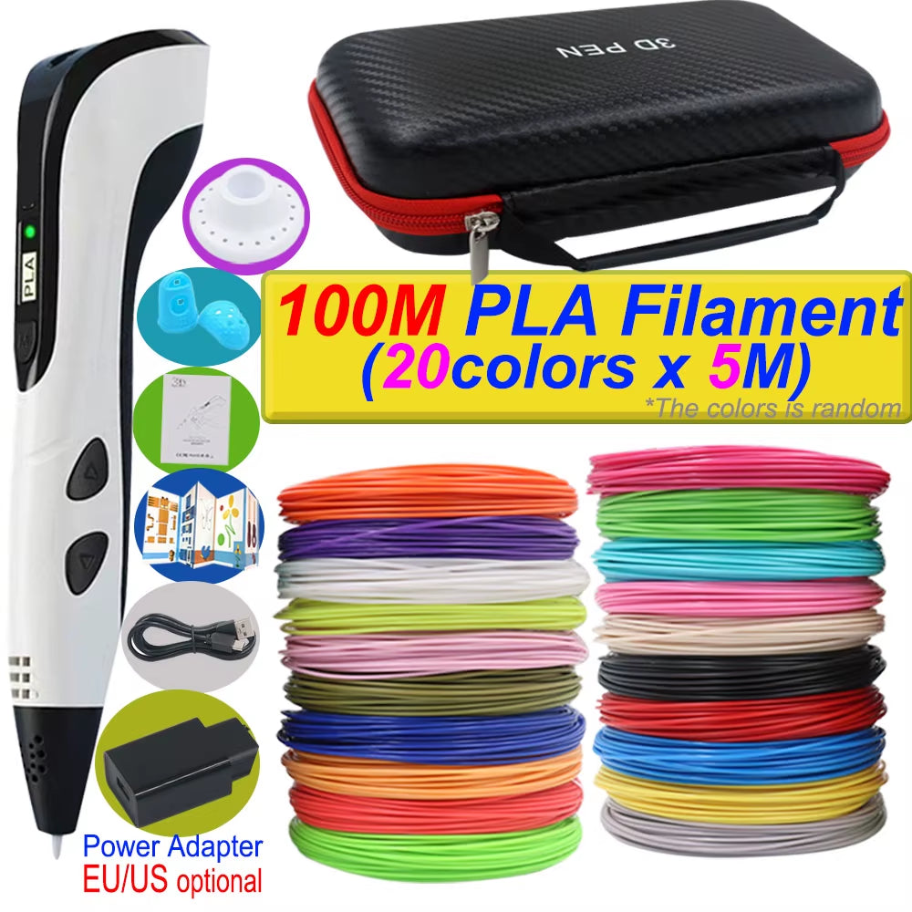 3D Printing Pen — DIY Kids Drawing Pen with LCD Screen