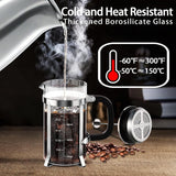 Compact Stainless-Steel French Press Coffee Maker