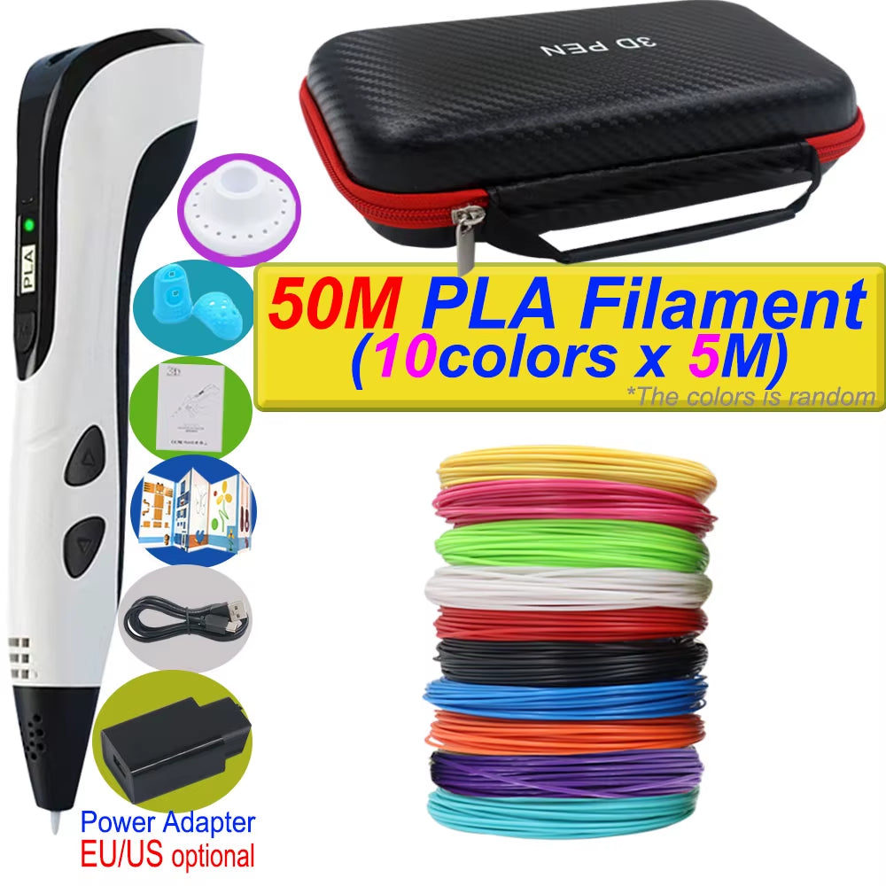3D Printing Pen — DIY Kids Drawing Pen with LCD Screen