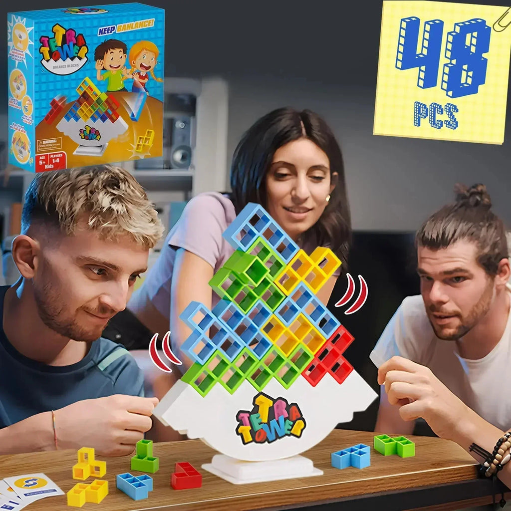 Tetra Tower Balance Stacking Game — Family Skill Challenge