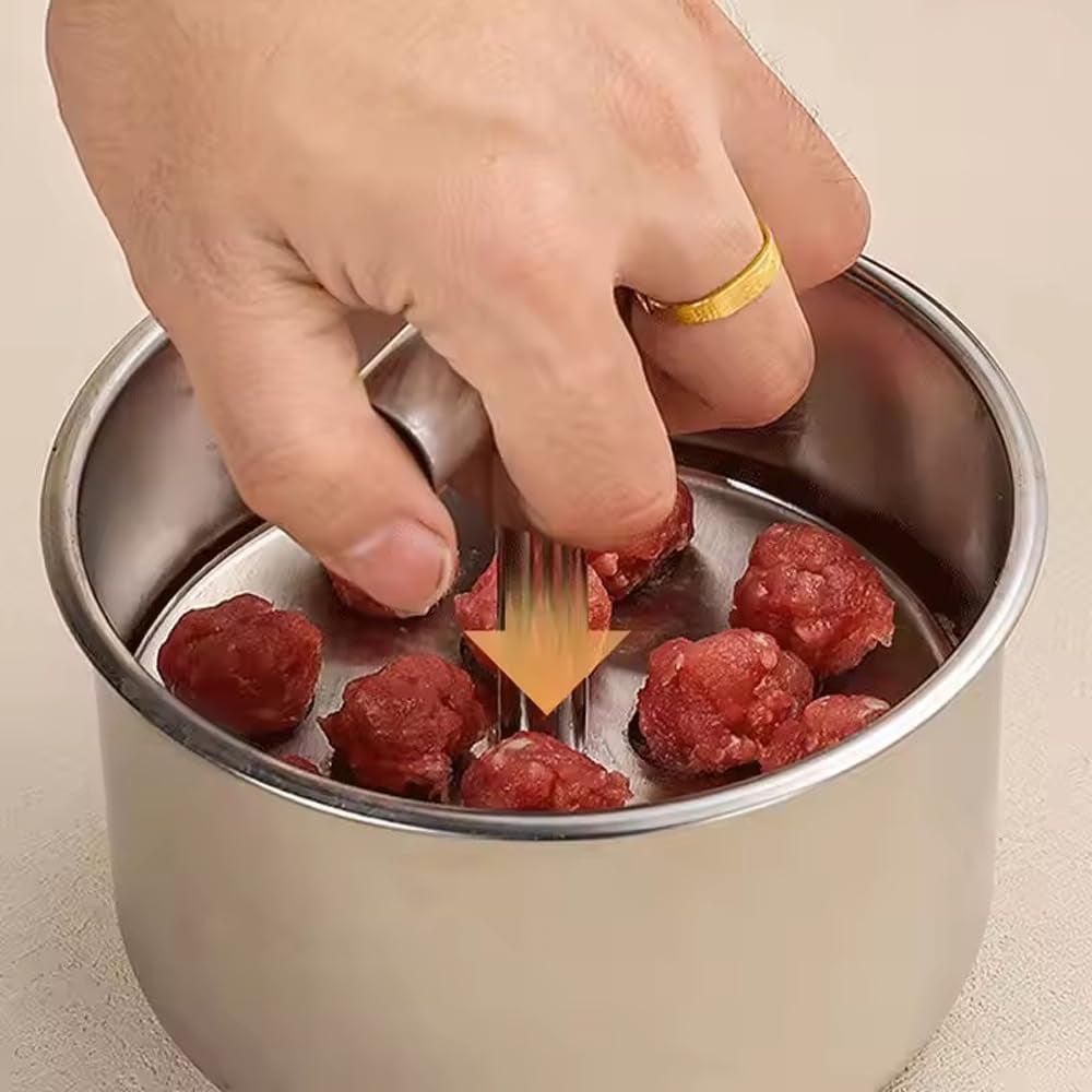 6/12 Holes Press Type Stainless Steel Meatball Maker (12 Holes)