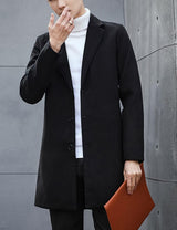 Men'S Wool-Blend Notched-Collar Pea Coat