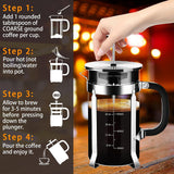 Compact Stainless-Steel French Press Coffee Maker