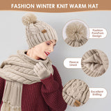Women'S Winter Beanie, Scarf & Glove Combo