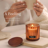 Lavender Soy Wax Candle with Wood Wick, Glass Jar