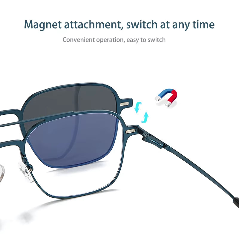 3-In-1 Magnetic Polarized Clip-On Sunglasses