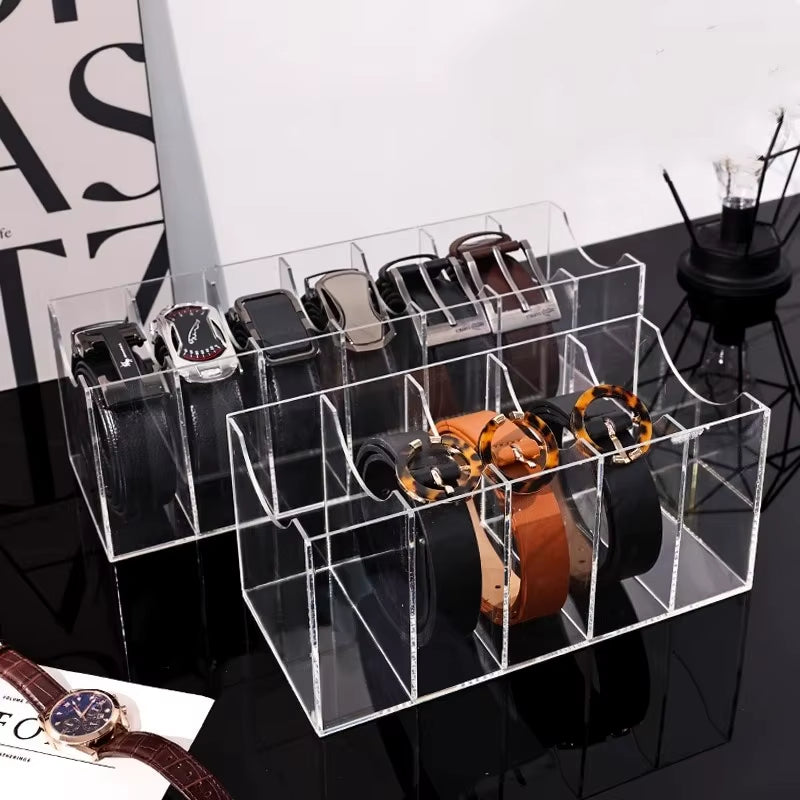 Acrylic Belt & Tie Organizer Display Case for Men'S Closet