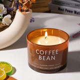 Coffee Bean Soy Wax Candle in Glass Jar, 12Oz