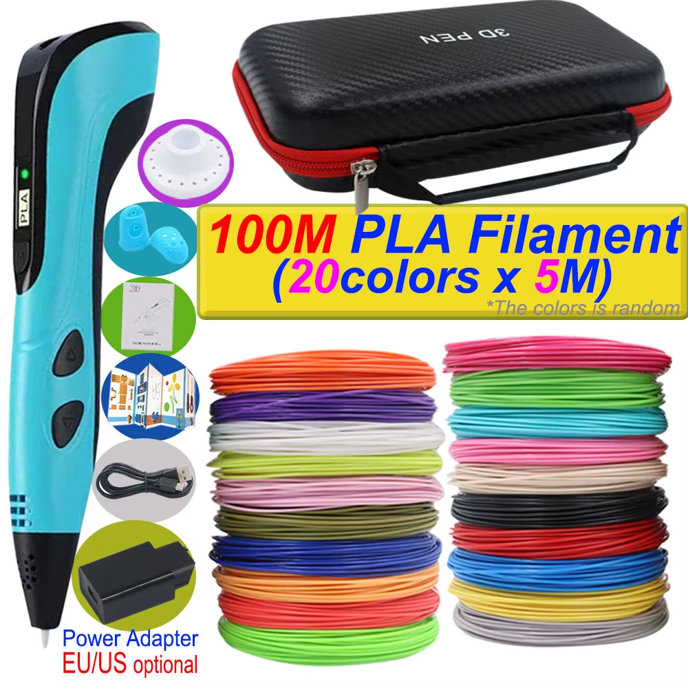 3D Printing Pen — DIY Kids Drawing Pen with LCD Screen